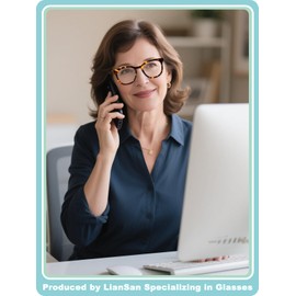 LianSan Reading Glasses for Women - Stylish Blue Light Blocking Computer Readers with Spring Hinge(Tortoise,2.0x)