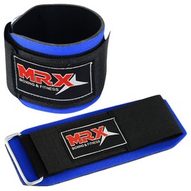 MRX BOXING & FITNESS Weight Lifting Wrist Support Wraps Strap for Gym Strength Bodybuilding Training Workout for Men and Women (Blue)