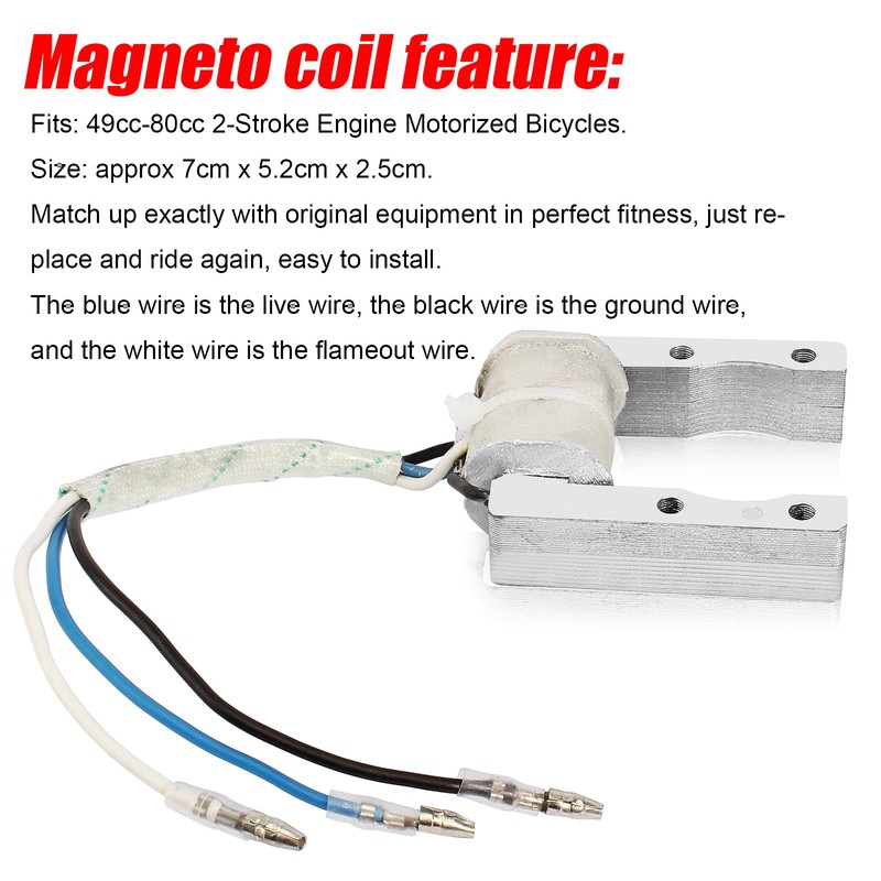 YOFMOO CDI Ignition Coil Magneto Stator Coil for 49cc 50cc