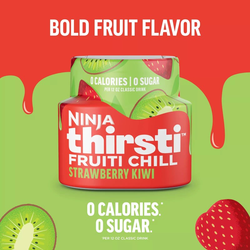 Ninja Thirsti Strawberry Kiwi Flavored Water Drops 0 Calories 0