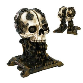 Pacific Trading Steampunk Skull Bookend