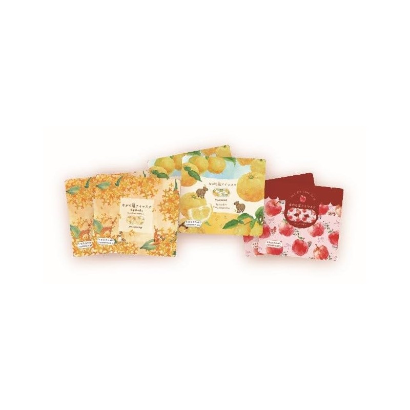 Honyaradou Nagara Warm Eye Mask Golden Osmanthus, Yuzu, Apple Assorted