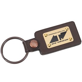 RSタイチ(RS TAICHI) RSタイチ(RS TAICHI) キーリング レザー 真鍮プレート T.マークキーホルダー RSA002 BLACK ONE SIZE