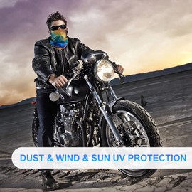 Paquete de 6 polainas elásticas para el cuello, pasamontañas, bandana versátil para hombres y mujeres, Cielo estrellado azul 6 unidades