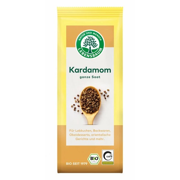 Lebensbaum Organic Cardamom, Whole Seeds (6 x 50 g)