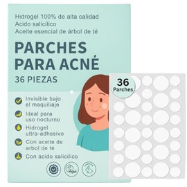 Parches para Acné 36 Piezas – Hidrocoloide con Ácido Salicílico y Árbol de Té, Invisibles Bajo Maquillaje, Ultrafinos, Antiespinillas y Granitos – Uso