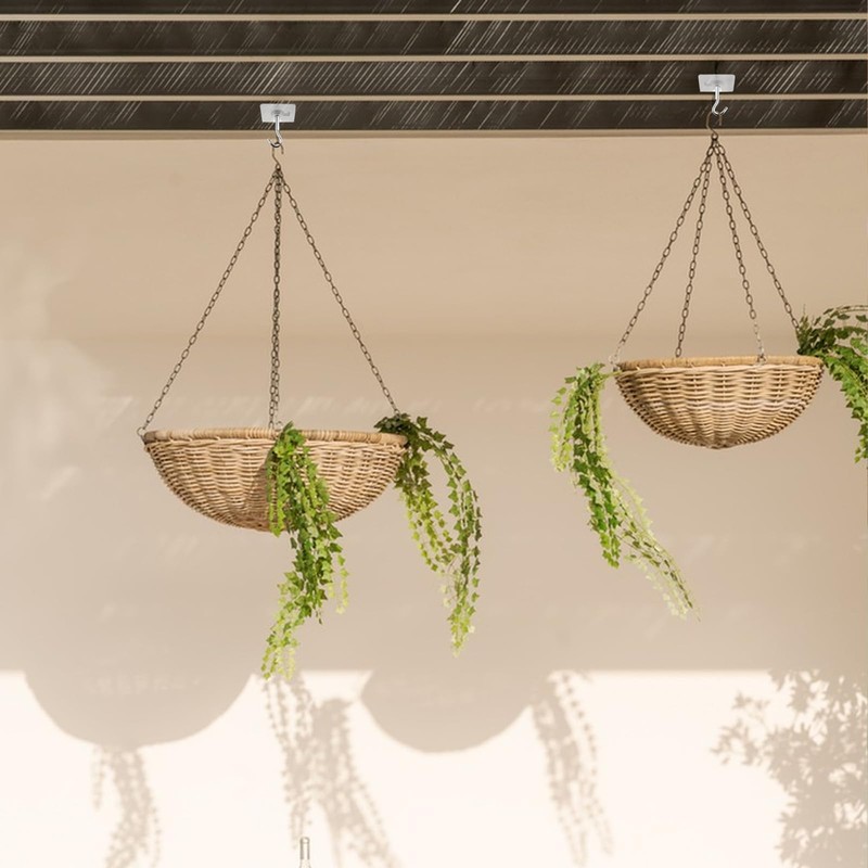 JDBZYDM 14 PCS Adhesive Ceiling Hooks, No Drill Ceiling Hooks