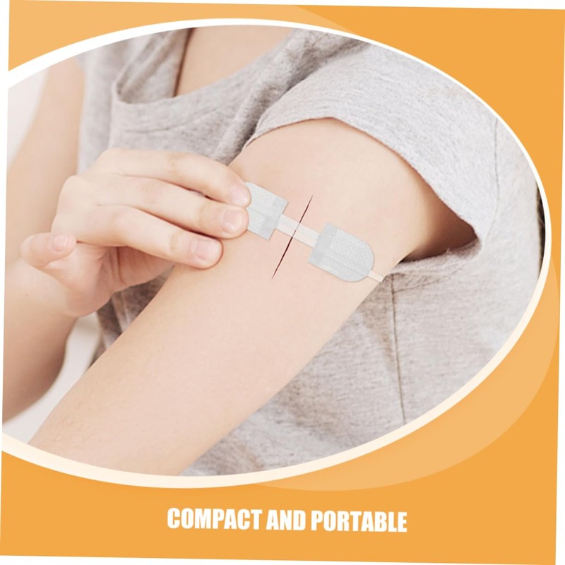 Kisangel 6pcs Zip Stitch Wound Closure Strips Emergency Wound Sealing