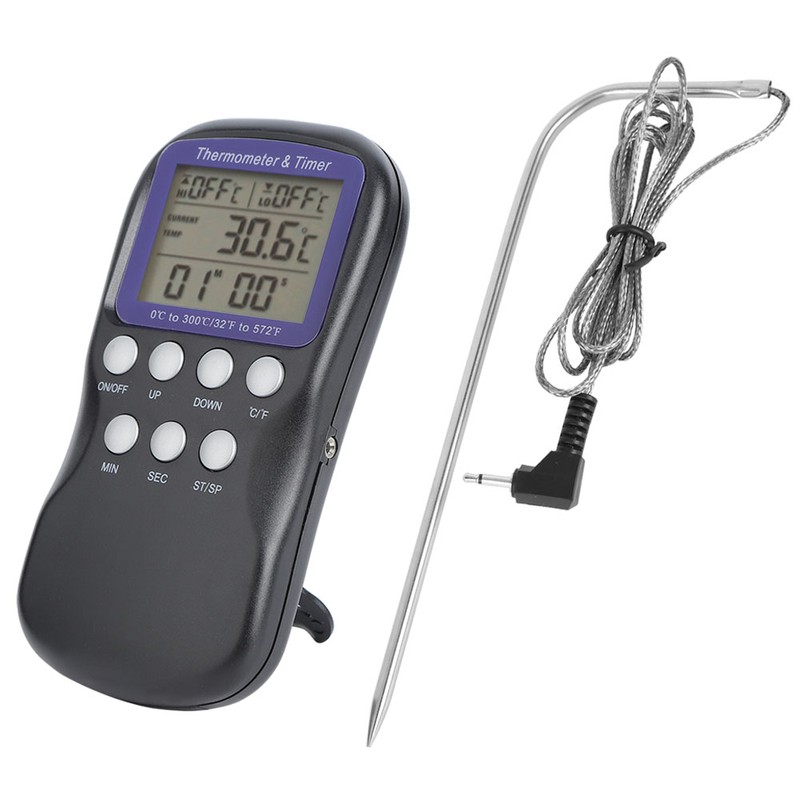 Digital Electric Food Thermometer for Oven Barbecue Grill Cooking Kitchen