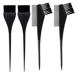 Aeuezxx Hair Hair Coloring Brush, 4 Pcs Hair Dye Brush Set, Tinting Brush, Hair Dyeing Brush, Double Sided Tint Brush, Suitable for DIY Hair Dyeing ﻿