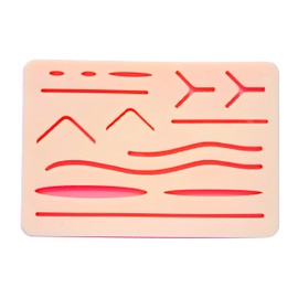 Suture Practice Pads 3 Layer with 14 Wound 5x7", Suture Practice Kit, Durable Silicon Skin Suture Pad to be Used by Students for Training and Practice of Medical, Veterinarian Students and Nurses