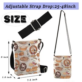 BDPWSS Anime Lover Gifts Kawaii Anime Treats Crossbody Bag For Anime Character Fans Bakery Themed Gift Kawaii Anime Fans Bag (Delivery food CbagCA)