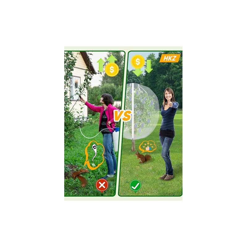 Fruit Tree Netting with Zipper - 4 Pack for Garden