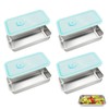 Sekonow 4 Pack Stainless Steel Snack Containers, Reusable Snack Pack