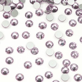 Light Purple Nail Rhinestones 1440pcs SS20 Bulk Purple Nail Art Round Crystals K9 Glass Flatback Gems Beads Stones Diamonds Gluefix for Nail Charms Jewels Accessories Eyes Face Makeup Body DIY Crafts