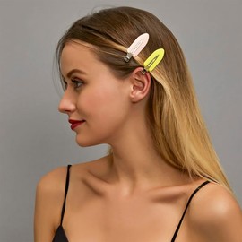 Cwllrn 10 pieces No Bend Hair Clips for unisex, No Crease Hair Clips for Hair Styling and Makeup Application (Black)