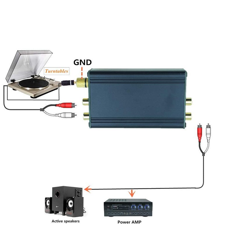 SOLUPEAK NA2 Phono Preamp for Turntable, Home Audio Stereo Phonograph