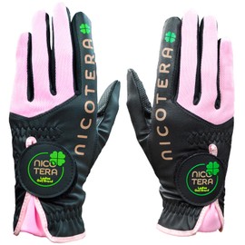 LEZAX NTGL-3655 Nicotera Women's Ambidextrous Black Medium Golf Glove