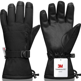 Odtmger Kids' Waterproof Snow Gloves - Touchscreen Mittens, Warm, for Cold Weather & Snowboarding