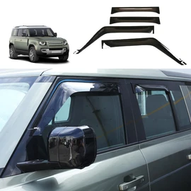 Side Window Deflector Visors Compatible with Land Rover Defender 90 110 130 2020-2024 Car Windows Rain Guards,Weather Shield Deflector Vent Door Visor Trim Cover (for 110 130 Version 4Pcs)