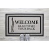 Grey Doormat Welcome Glad To See Your Back Funny Chiropractor