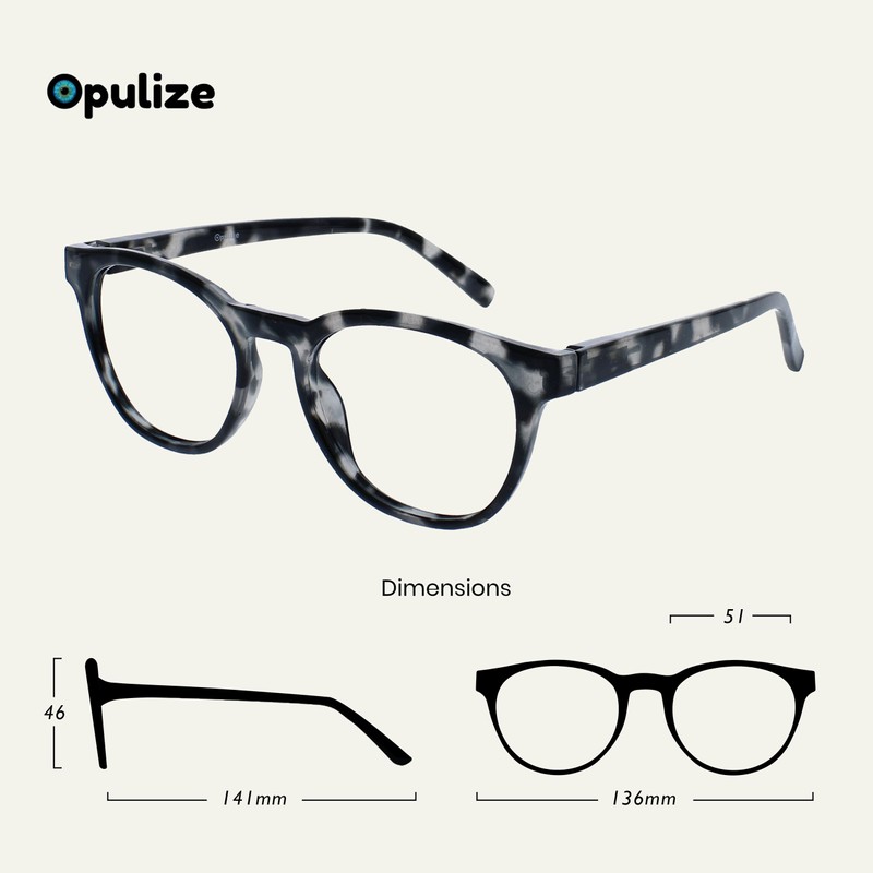 Opulize Blu Blue Light Blocking Glasses Cool Round Frame Spring