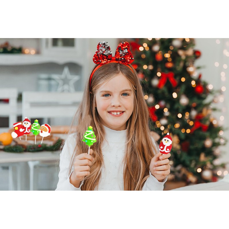 Fruidles Christmas Lollipop, Santa Clause, Christmas Tree, Candy Canes Lollipops,