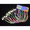 Pack Of 12 Keyring Neck Whistles With Multi Coloured Neon