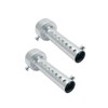 TOTMOX Motorcycle Exhaust Silencer 45 mm Silver, 2 Pieces Universal