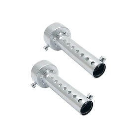 TOTMOX Motorcycle Exhaust Silencer 45 mm Silver, 2 Pieces Universal Motorcycle Exhaust Silencer DB Killer Short Silencer