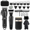 KEMEI Professional Hair Clippers for Men, Cordless Barber Clipper T-Blade