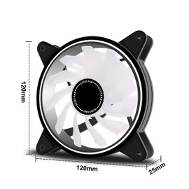 EZDIY-FAB Moonlight RGB Case Fan 120 mm Pack Only Compatible with Fan Hub X