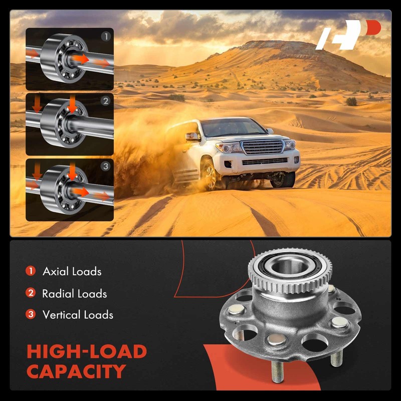 A-Premium 2 x Rear Wheel Bearing and Hub Assembly with