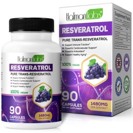 HATMANLABS High Purity Resveratrol Capsules 98% Trans-Resverat