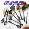 304 Stainless Steel Kitchen Utensil Set - 9pcs Cooking Utensils,