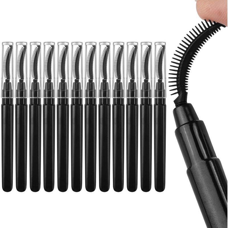 Tbestmax 12 Pzas Varitas para Mascara Cepillos Reutilizables de Silicona