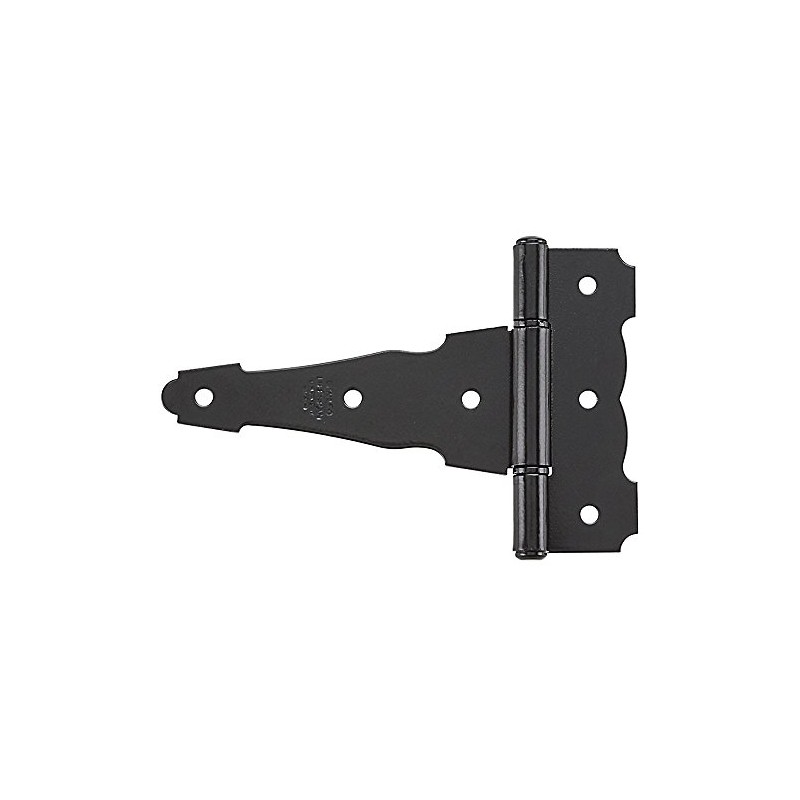 National Hardware N109-041 SPB841 Ornamental T Hinge in Black,4 Inch