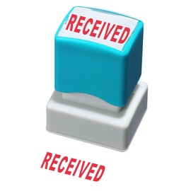 WAFJAMF Received Stamps–Received Self Inking Rubber Stamp Red Ink Message Stamp-Medium