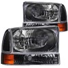 ANZO USA 111080 Crystal Headlight Set w/Corners-Black