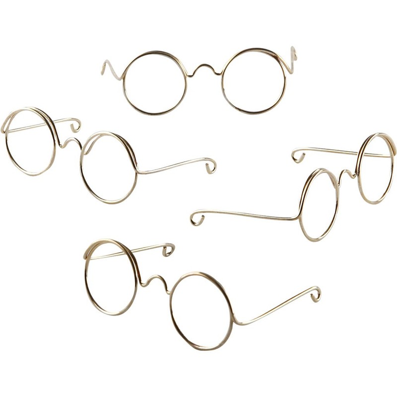 Creativ 100263 Novelty Glasses, W: 50 mm, gold, 10pcs