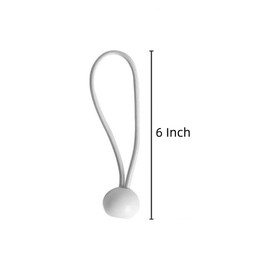 Ball Bungee Cords 6 Inch Bungee Cord with Balls, 100 PCS Heavy Duty Bungie Cord Balls Canopy Tarp Tie Down Bungee Balls for Camping, Shelter,Cargo,Tent Poles UV Resistant