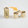 Zerodis 4 Pack 8mm Copper Brass Barrel Hinges, 180° Opening