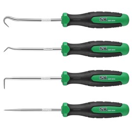 SK 4 Piece Hook and Pick Set, Straight Pick, Offset Pick, 90°Pick and Hook, Ideal for Auto and Electronics Maintenance Tools
