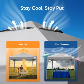 Quictent 10x10 Pop Up Canopy Tent, Instant Setup Gazebo for 1 Person, Portable & Compact, Waterproof & UV Protection, Ideal for Camping, Beach, Parties, and Outdoor Events