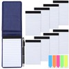 Pack of 11 Mini Notepad A7 Set, PU Leather Notebook