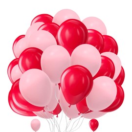 Birthday Balloons 5 Inch Pink and Red Party Balloons For Girls Women Birthday Party Supplies Wedding Engagement Baby Shower Anniversary Bridal Shower Decoration 30 Pack