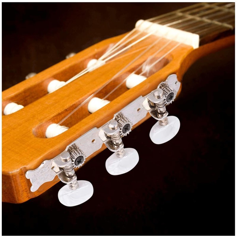 Pack of 2 Guitar Machine Heads Buttons, Mechanical Tuning Pegs