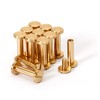 Zhooooonglf Brass Chicago Screws 8×4×15mm 12Pack Rivets Bookbinding Stud Screws