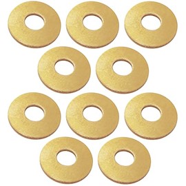 Aerizerix - C57253 - Set of 10 Wide Flat Washers Made of Brass M10 x 29.5 mm - Thickness 2.2 mm - for Bolt M10 - DIN 9021