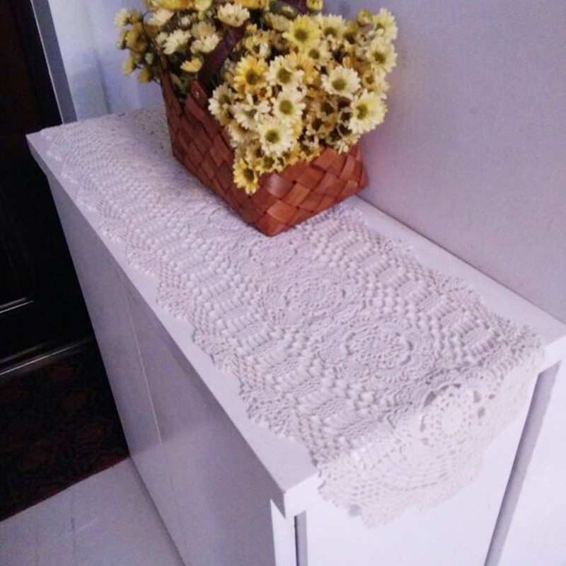 yazi Hand Woven Doily Fancy Lace Coaster Tablecloth Antique Table